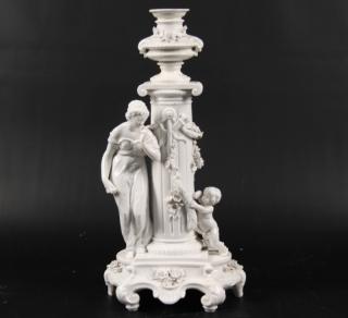 Appraisal: CONTINENTAL BLANC DE CHENE PORCELAIN MODEL COMPRISING OF A CLASSICAL