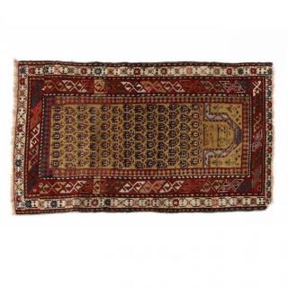 Appraisal: Caucasian Shirvan Prayer Rug dated with yellow field and all