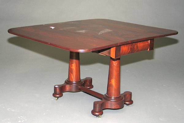 Appraisal: A Classical mahogany dropleaf table circa height in width extended