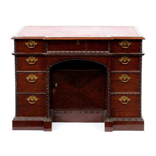 Appraisal: A mahogany Number Downing Street London desk John L Corlyon