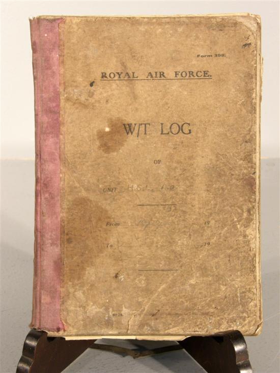 Appraisal: Royal Air Force W T Log book Unit H S