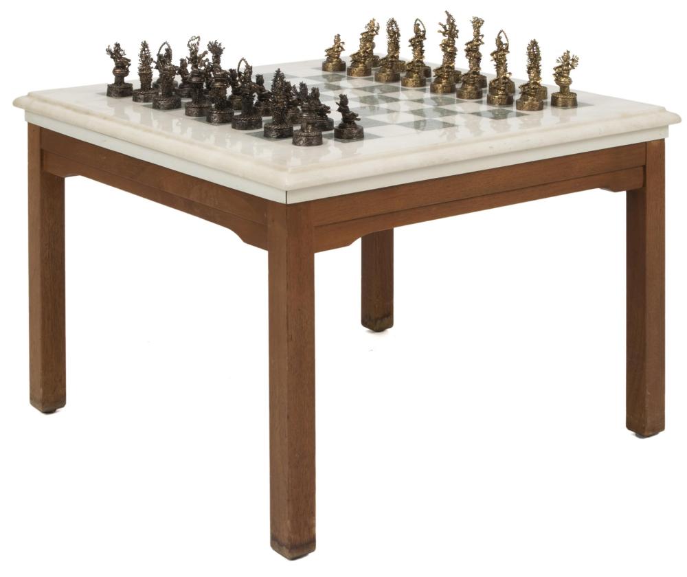 Appraisal: Sascha Brastoff - American A Shangri-la pattern chess set on