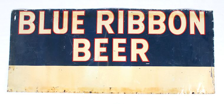 Appraisal: Pabst Blue Ribbon Beer Advertising Sign This is an original