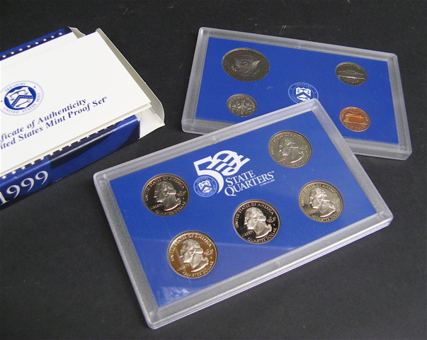 Appraisal: NINE UNITED STATES MINT PROOF SETS nine piece ten piece