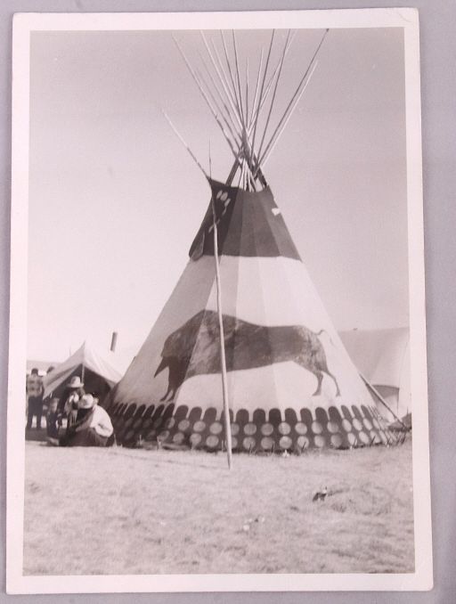 Appraisal: Blackfeet Tepee Original Photograph Browning MT The lot features an