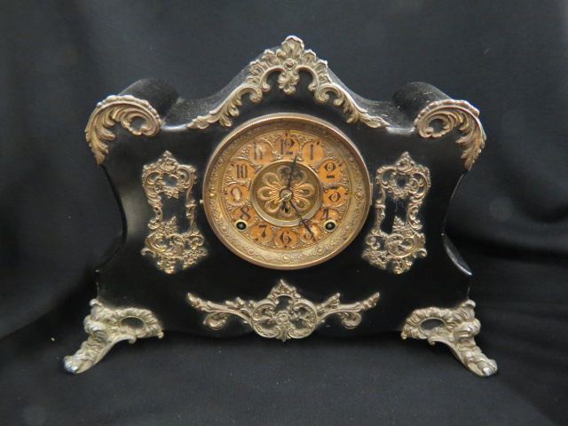 Appraisal: Victorian Mantle Clock by F Kroeber New York ornate metalwork