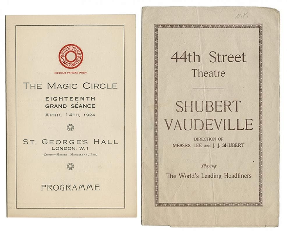 Appraisal: Group of P T Selbit Theatrical Programs Selbit P T