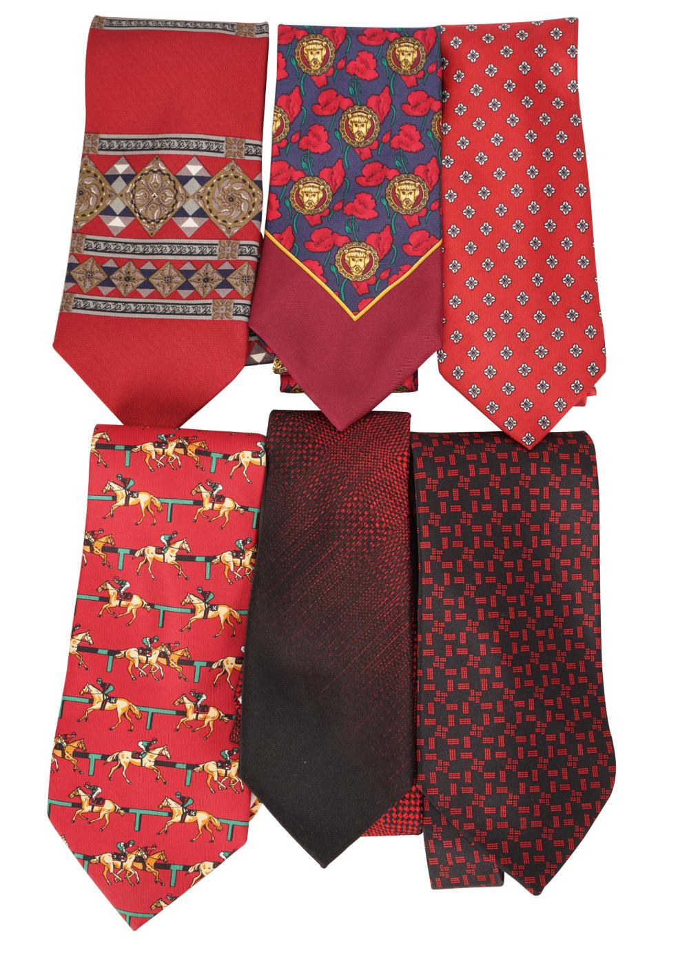 Appraisal: DON RICKLES SIX SILK NECKTIESone Wathne one Gloria Vanderbilt one