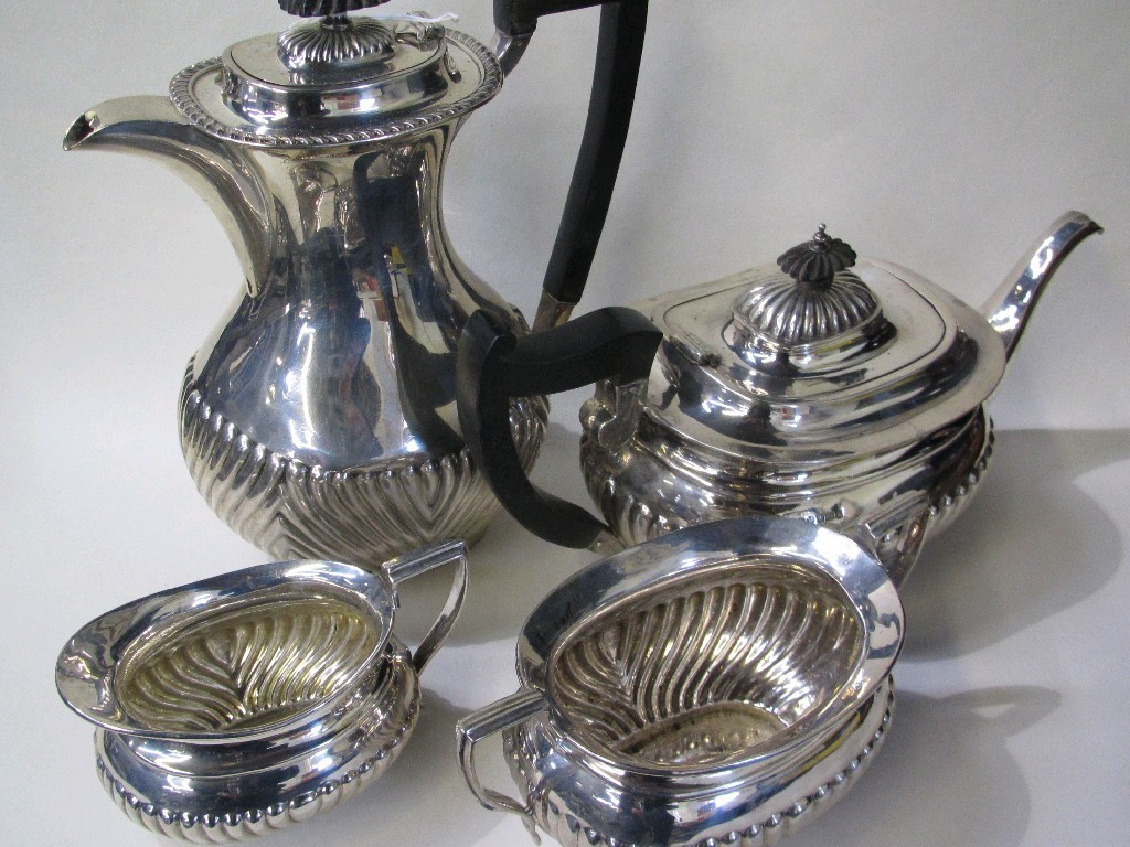 Appraisal: Four piece silver tea service oz Sheffield