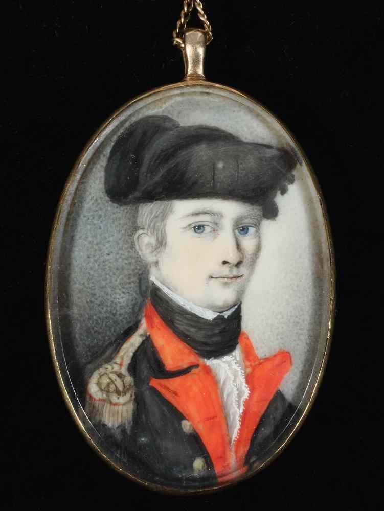 Appraisal: MINIATURE WATERCOLOR ON IVORY - Portrait of a Prussian Officer