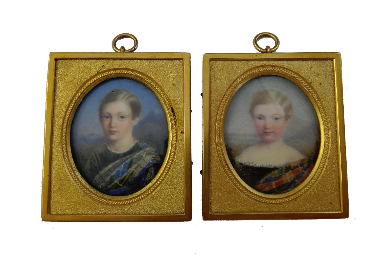 Appraisal: Attributed to Kenneth Macleay - British a pair of portrait