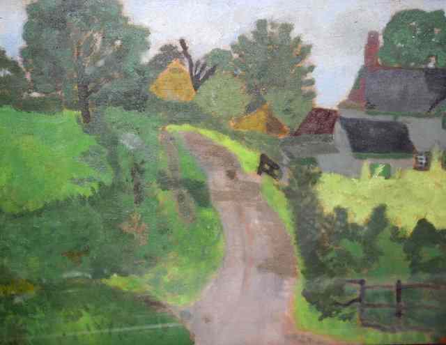 Appraisal: Pamela M Spencer - The country lane oils on board