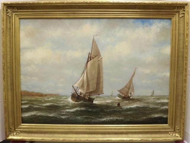 Appraisal: WESLEY WEBBER - MA CA ME OIL ONCANVAS DEPICTS SAILBOATS