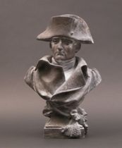 Appraisal: Signed BRONZE Bust of Napoleon ca th Century BRONZE bust