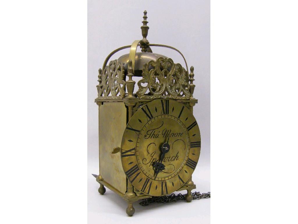 Appraisal: French carriage clock timepiece within a corniche brass case high