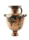 Appraisal: GRECIAN ANTIQUITY - Apulian Red Figured Three-handled Hydria marked on