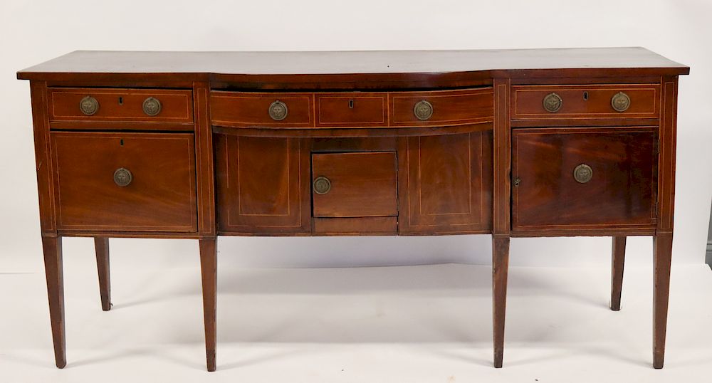 Appraisal: Antique Mahogany Banded Sideboard From a Kings Point L I