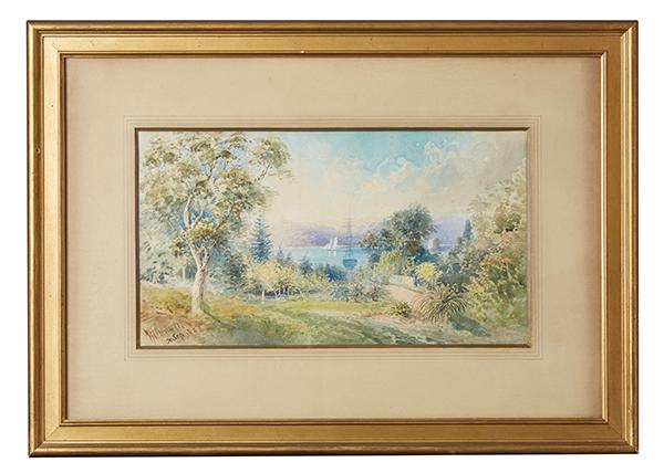 Appraisal: WILLIAM HENRY RAWORTH - Botanic Garden Sydney Watercolour x cm