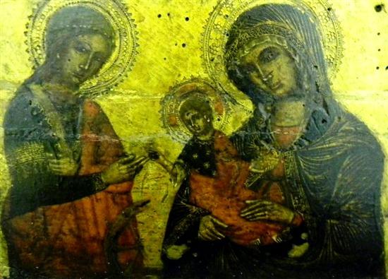 Appraisal: Renaissance era icon Italian probably Sienna school depicting the ''Mystical