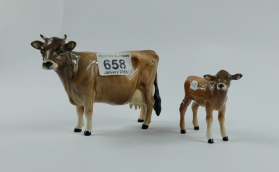 Appraisal: Beswick Jersey Cow and Jersey Calf D