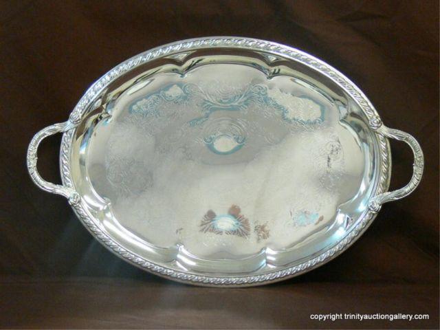 Appraisal: Silverplate Handled Serving Platter - Excellent server See photos No