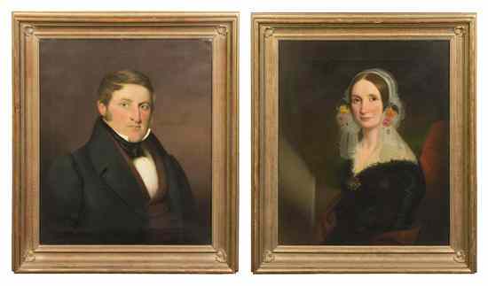 Appraisal: Continental School th century Portrait of a Lady and Portrait