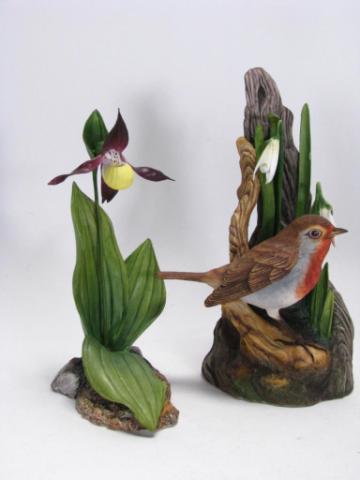 Appraisal: Boehm Lady's Slipper figurine marked on bottom tall stem detached