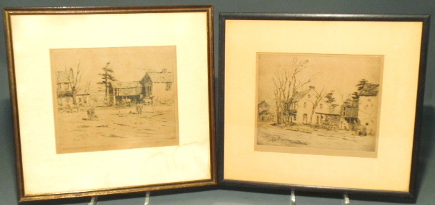 Appraisal: - Two Charles Morris Young etchings of the White Horse