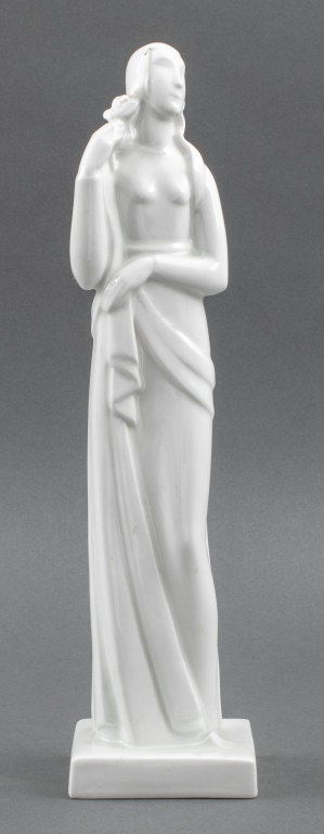 Appraisal: GEZA DE VEGH LAMBERTON ART DECO PORCELAIN WOMAN Geza De