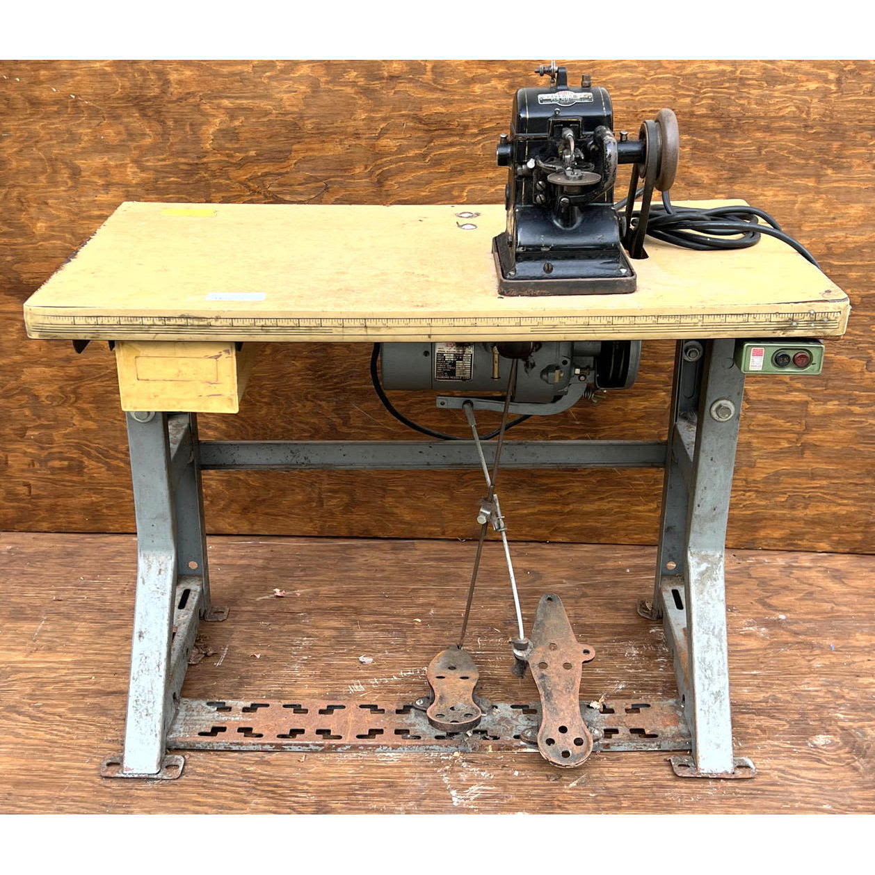 Appraisal: BONIS Never Stop Fur Sewing Machine Sewing machine on base