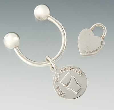 Appraisal: A Tiffany Co Key Ring and Heart Pendant Containing a