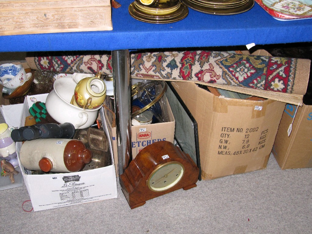 Appraisal: Lot comprising three boxes of bric-a-brac to include a cased