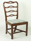 Appraisal: SIDE CHAIR - th C Pennsylvania mahogany ribbon back Chippendale