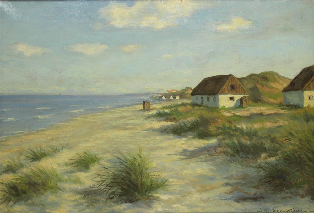 Appraisal: WILLIAM HENRIKSEN DANISH SHORE Oil on canvas x in Framed