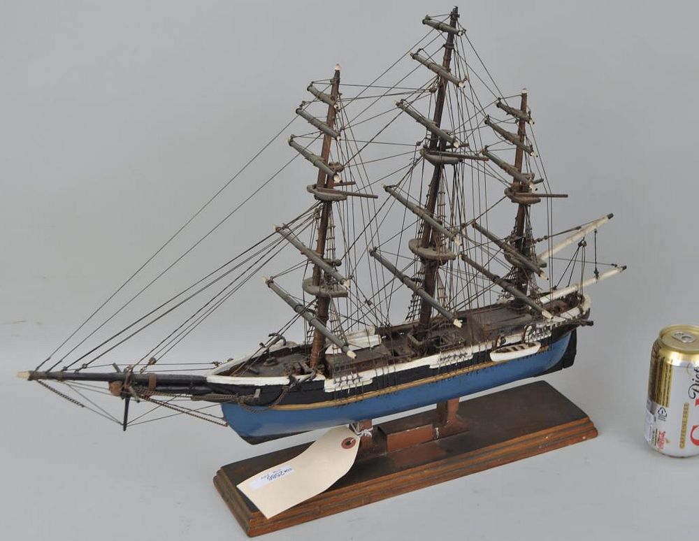 Appraisal: th Century Ship Model carved and painted probably American high