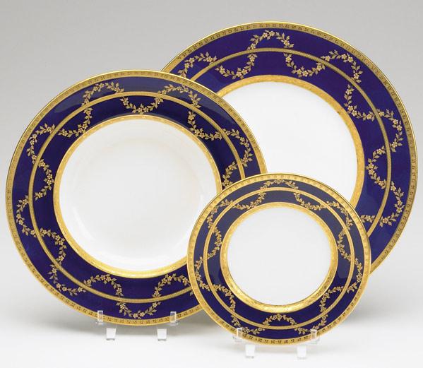 Appraisal: MINTON CHINA Grouping of thirty-five pieces includes twelve dinner plates