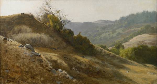 Appraisal: Thaddeus Welch American - Marin hillside signed 'T Welch' lower