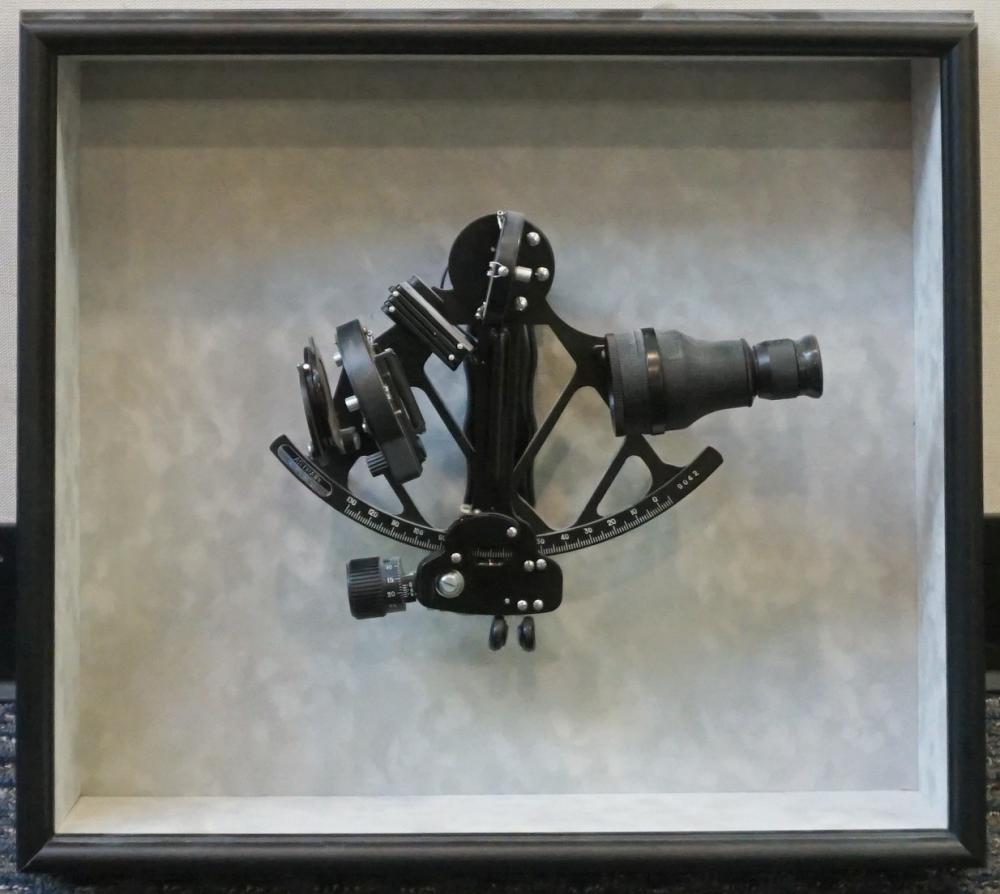 Appraisal: Astra IIIB Contemporary Sextant in a Shadowbox Frame Frame x