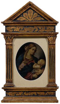 Appraisal: Italian School painting Madonna and child unsigned oil on copper