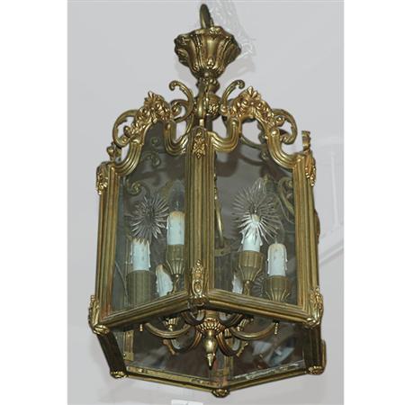 Appraisal: Regence Style Gilt-Bronze Lantern Estimate -