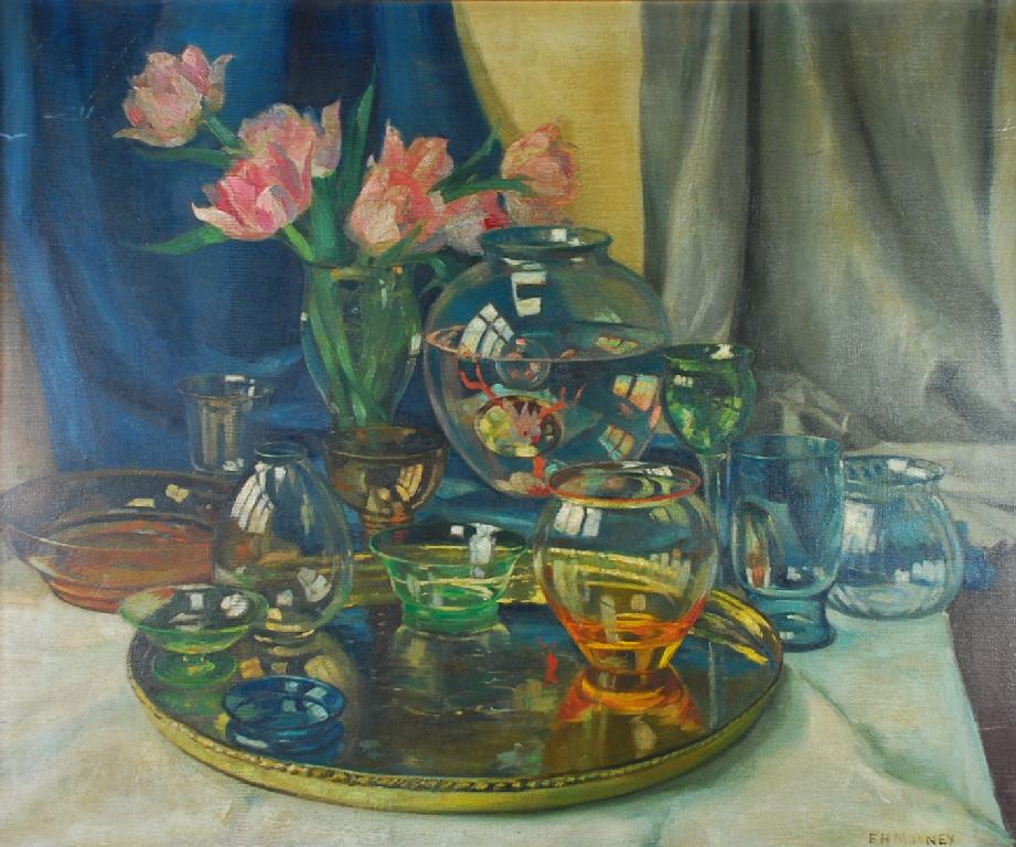 Appraisal: EDWARD HARTLEY MOONEY c - OIL ON CANVAS Still life