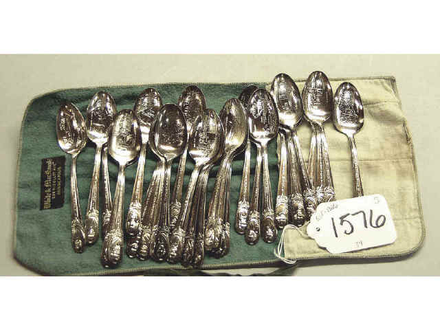 Appraisal: Collection of Rogers Bros silver plate Presidential spoons Estimate -