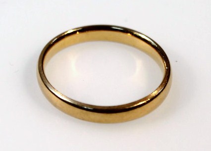 Appraisal: A ct gold wedding band g size L