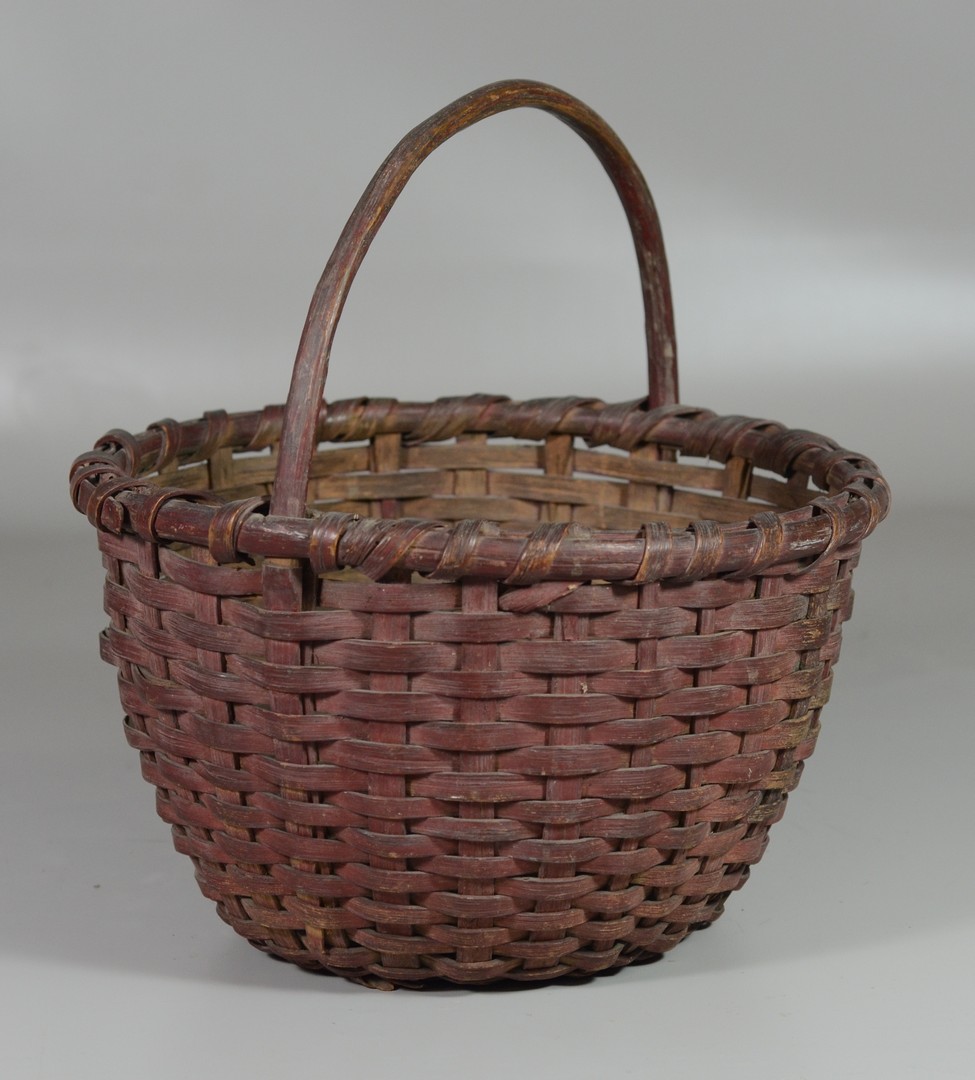 Appraisal: Red Painted Basket initials HL diameter h RCA LLC