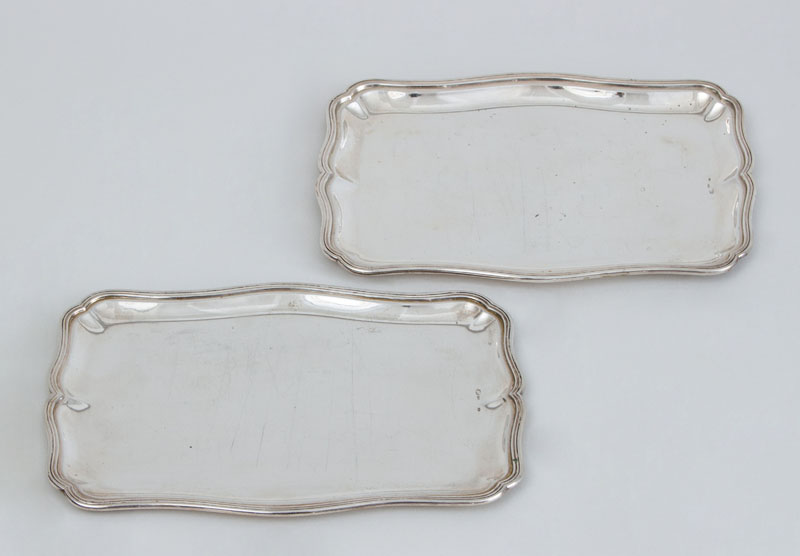 Appraisal: PAIR OF AUSTRIAN SILVER SMALL TRAYS Marked ' ' and