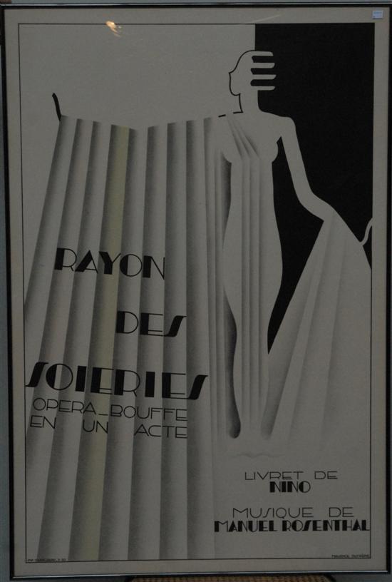 Appraisal: DUFRENE MAURICE FRENCH - Lithograph poster Rayon des Soieries x