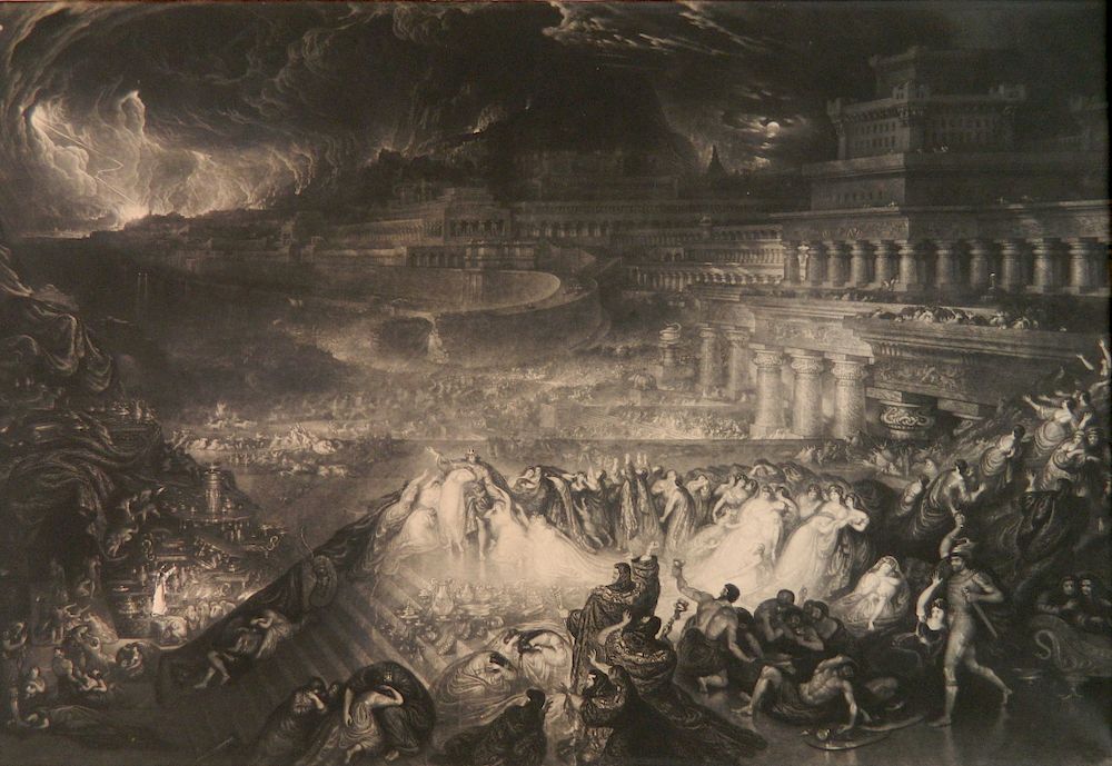 Appraisal: John Martin mezzotint John Martin British - - ''The Fall