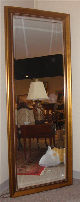 Appraisal: GOLD PAINTED BEVELED GLASS MIRROR h w in Provenance ANTIQUE