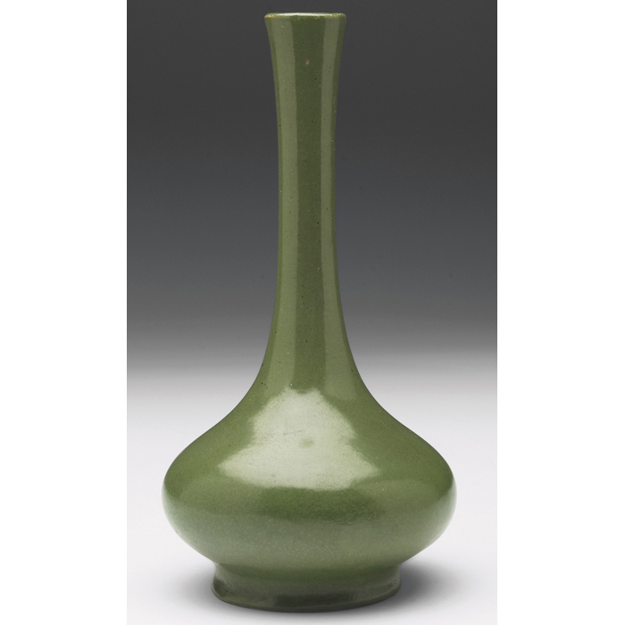 Appraisal: Charles Volkmar bud vase bulbous bottom with a long slender