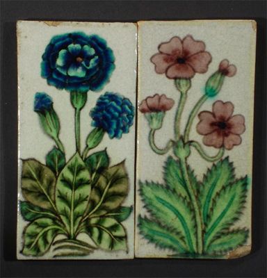 Appraisal: A pair of William De Morgan tiles one decorated with